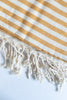 Cotton Turkish Towel, Mustard Stripe