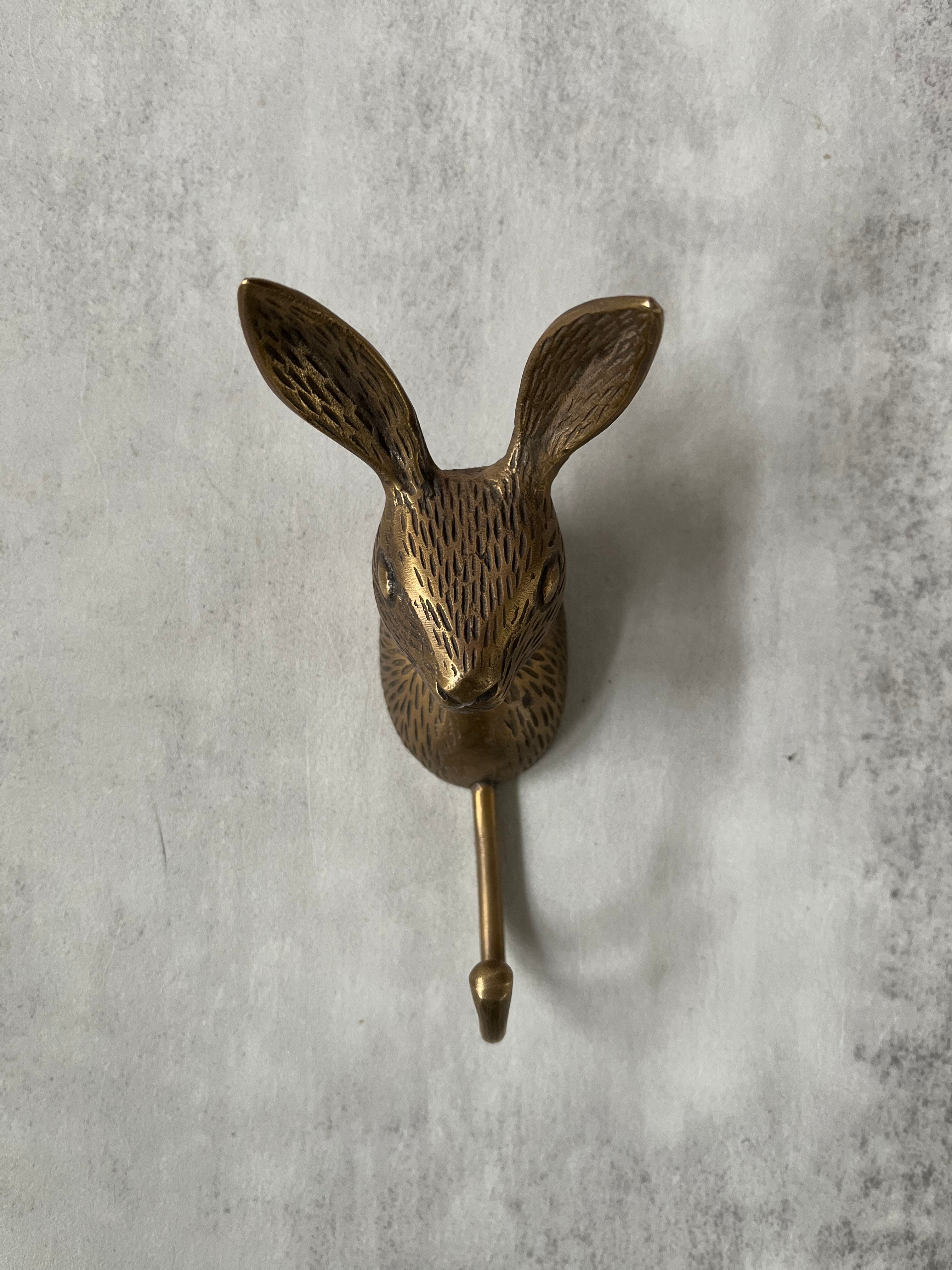 Hooked Rabbit Rabbit Brass Hook - Gather Goods Co.