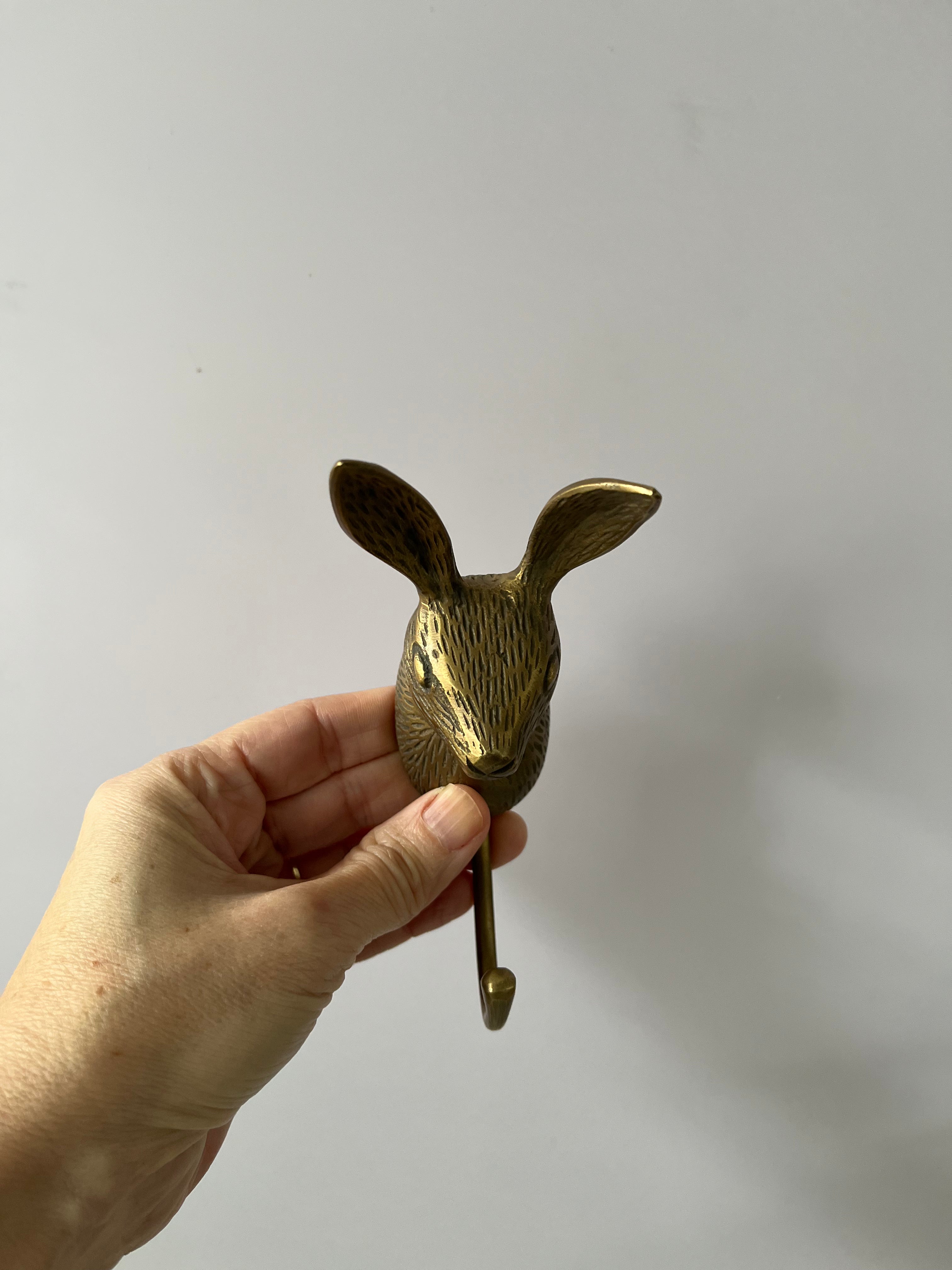 Hooked Rabbit Rabbit Brass Hook - Gather Goods Co.