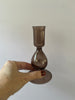 Charcoal Glass Candleholder