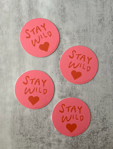 Stay Wild Coasters, Set of Four