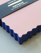 Mini Wave Shaped Notepad | Peach + Indigo Edge - Gather Goods Co.