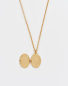 Robin & Blackberry Gold Oval Locket Necklace - Gather Goods Co.