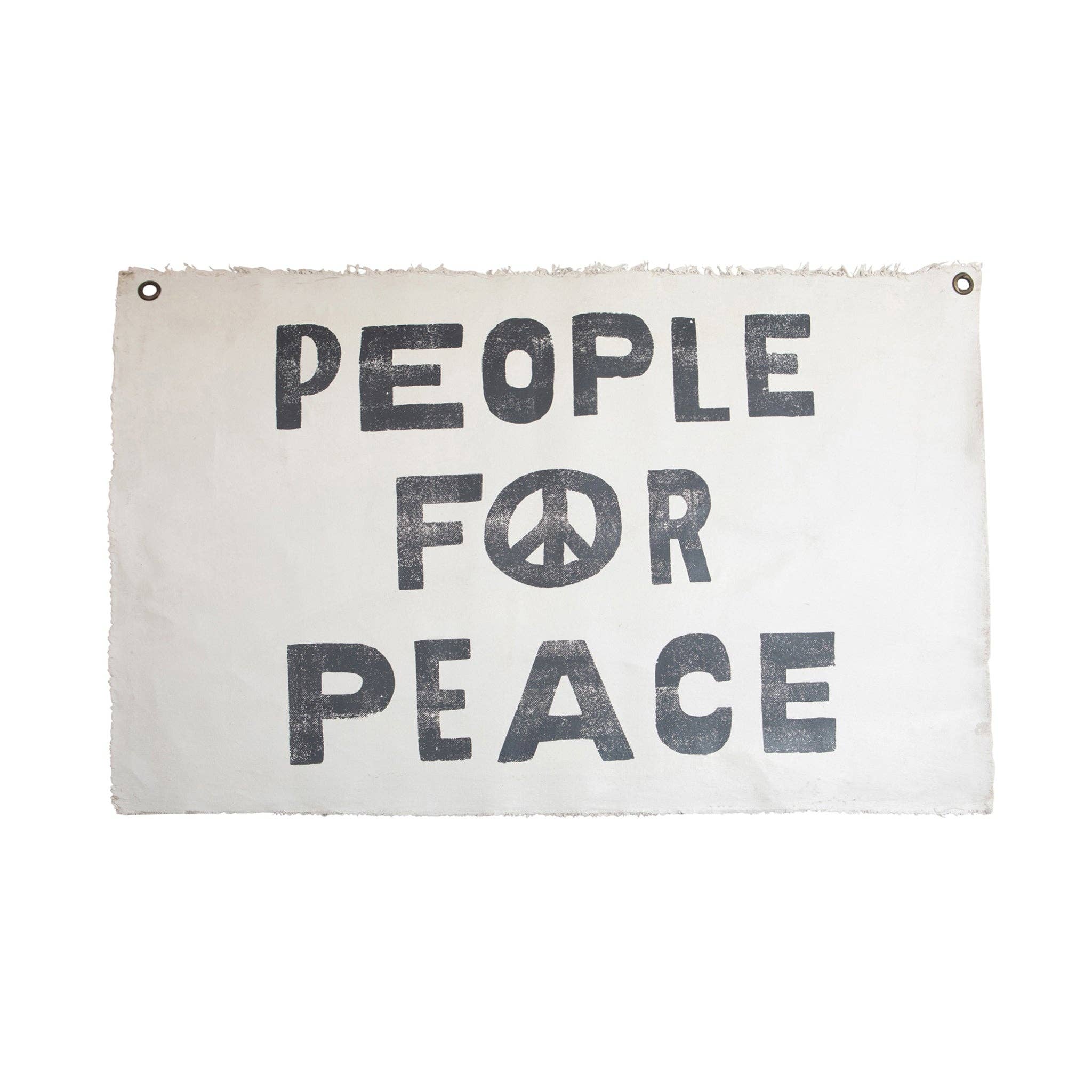 People For Peace Hand Painted Wall Hanging - 37"x25"" - Gather Goods Co.