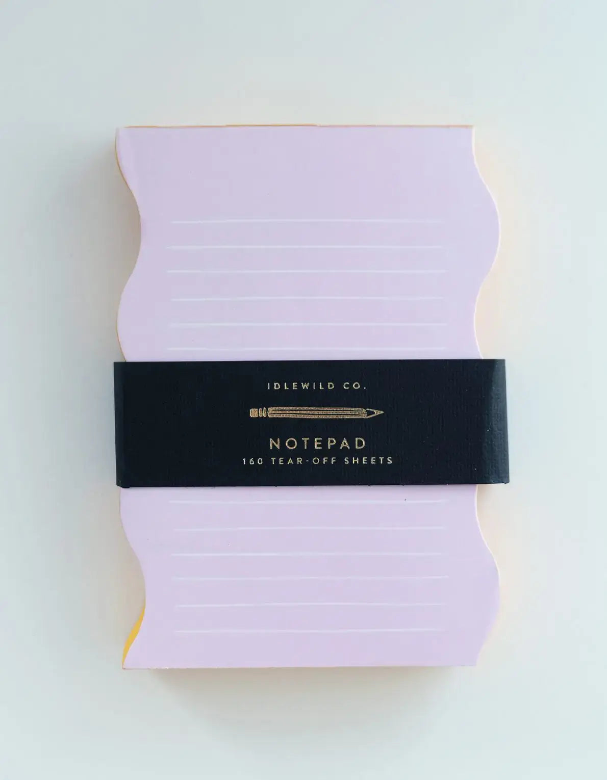 Wavy Shaped Notepad, Lilac + Tangerine Edge - Gather Goods Co.