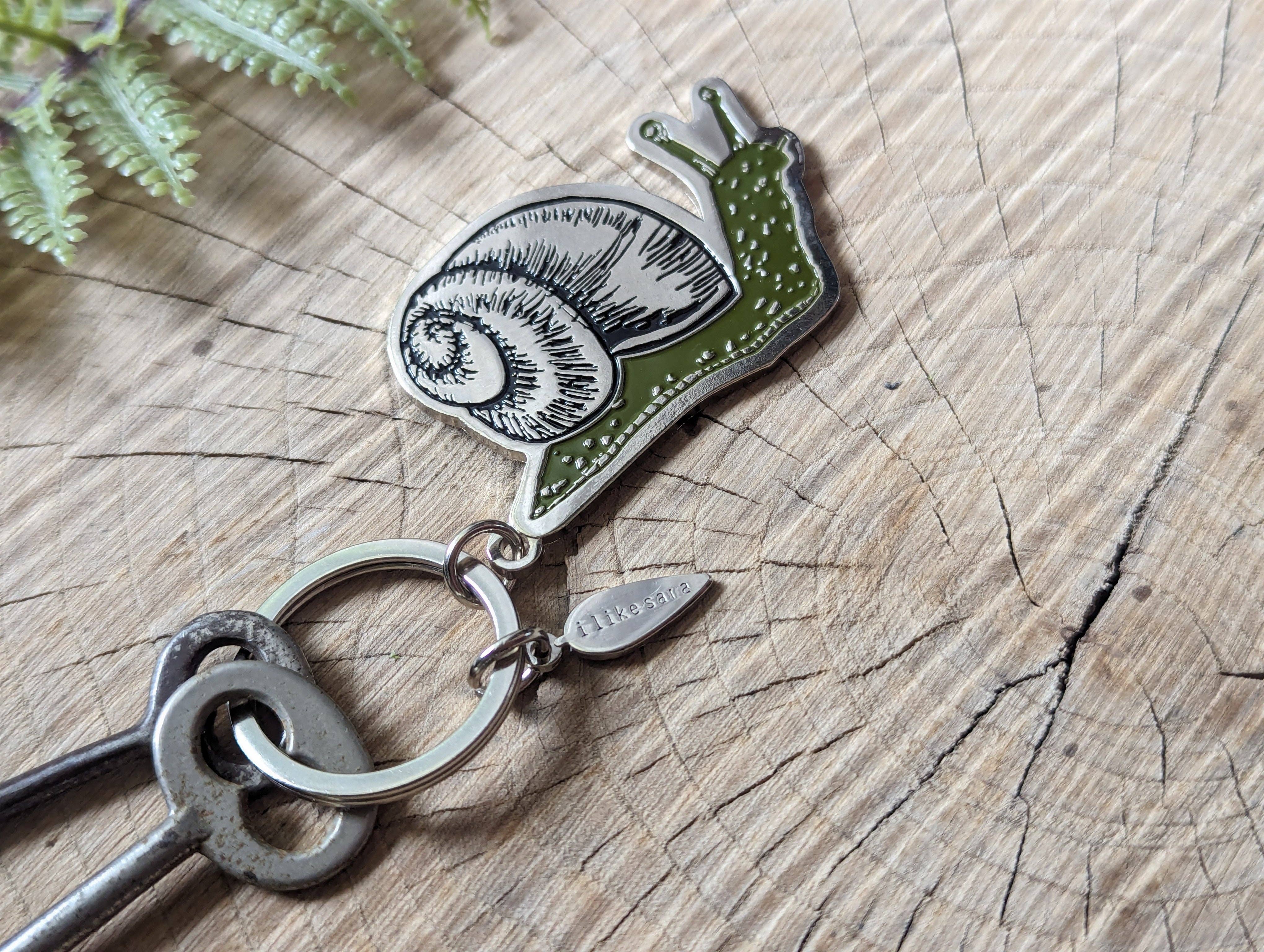 Snail Keychain, Purse Charm, Metal enamel - Gather Goods Co.