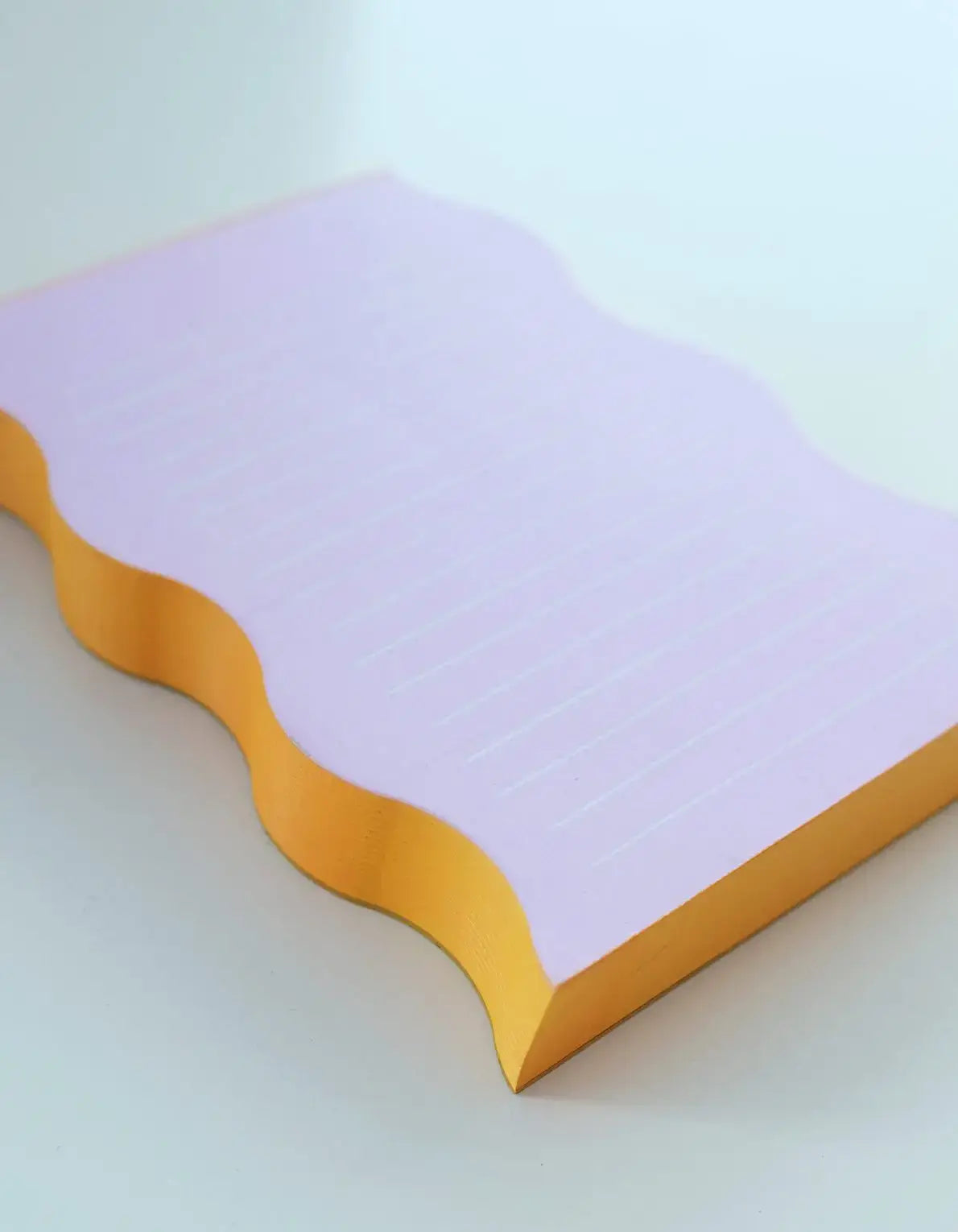Wavy Shaped Notepad, Lilac + Tangerine Edge - Gather Goods Co.
