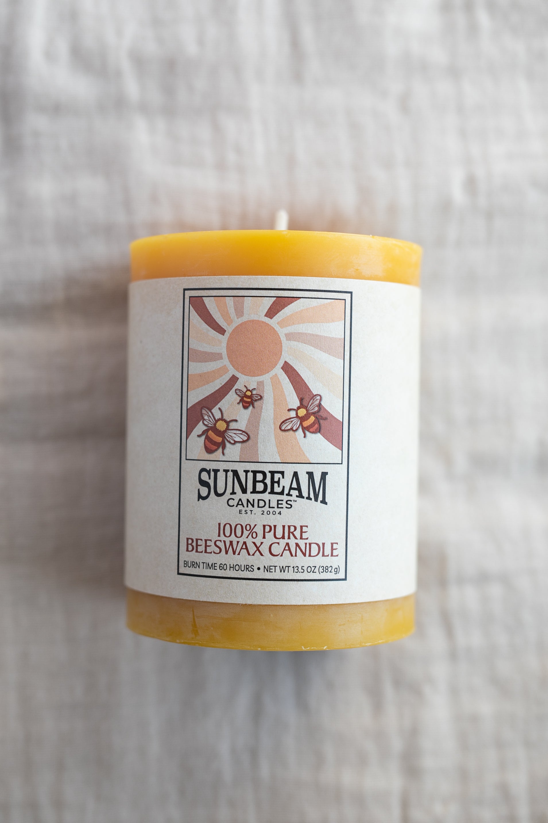 Beeswax Pillar Candle, 3x4 - Gather Goods Co.