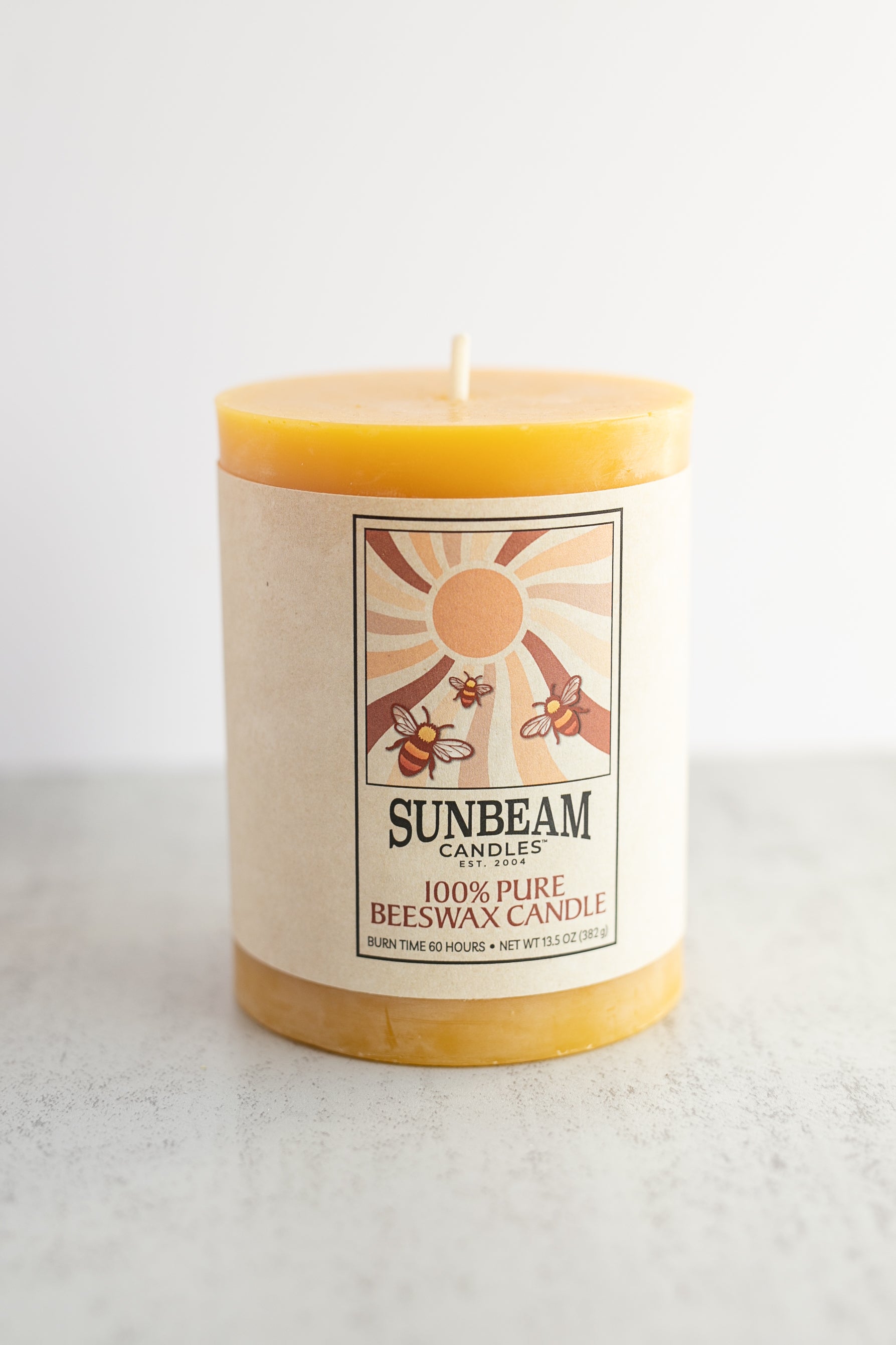 Beeswax Pillar Candle, 3x4 - Gather Goods Co.