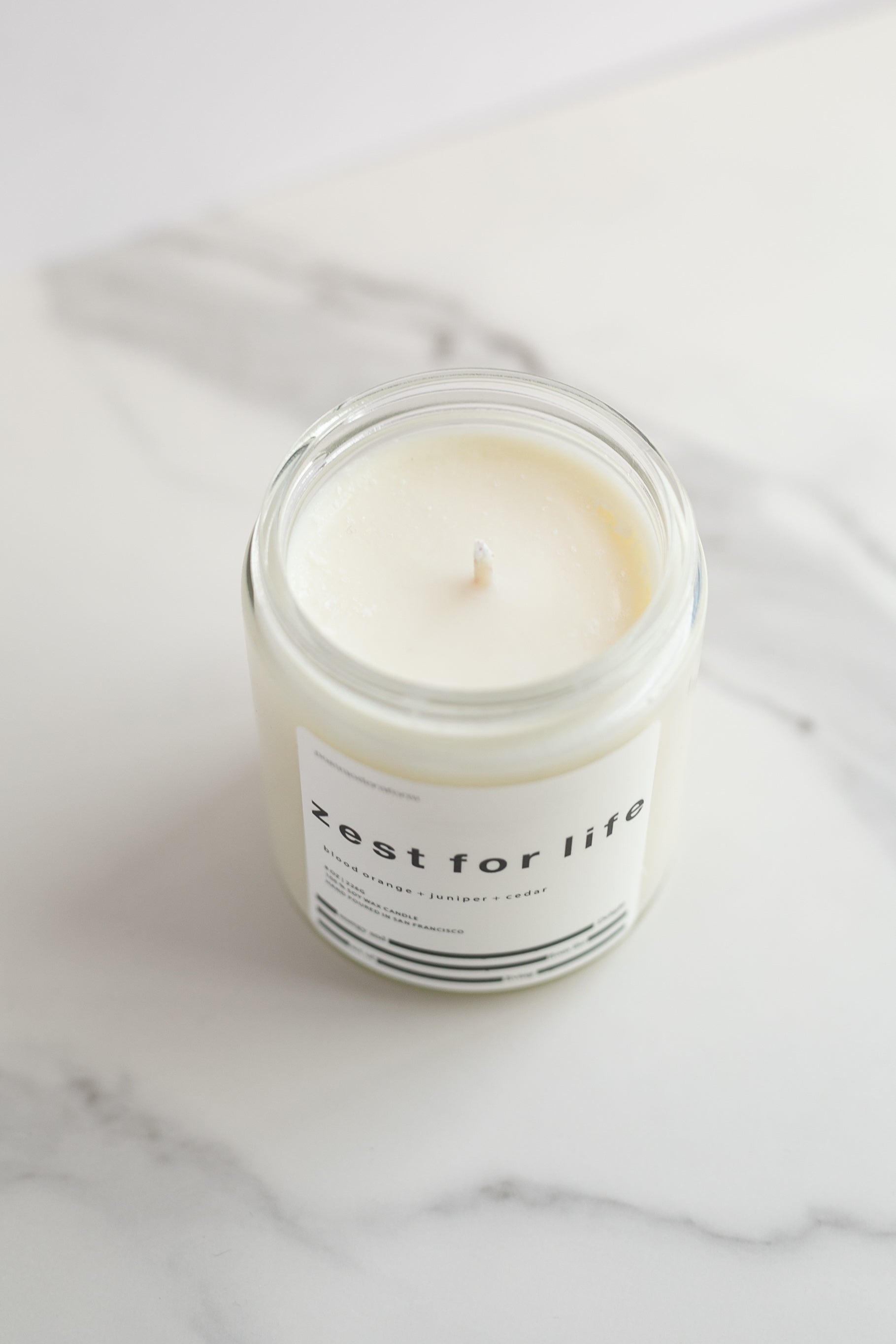 Blood orange + juniper +cedar soy wax candle, Zest for Life - Gather Goods Co.