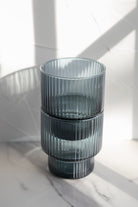 Blue Drinking Glass, Stackable, 8.5oz - Gather Goods Co.