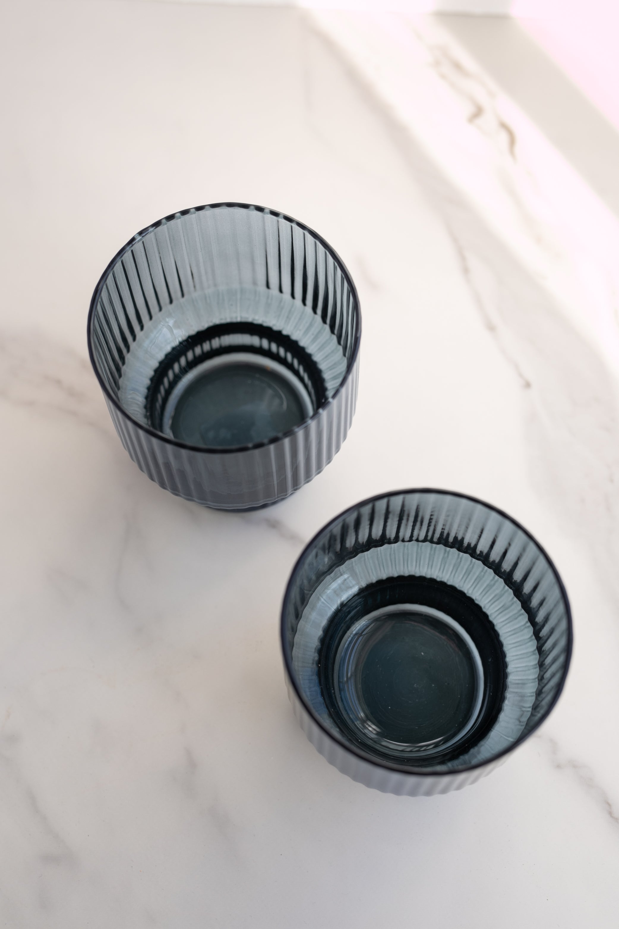 Blue Drinking Glass, Stackable, 8.5oz - Gather Goods Co.