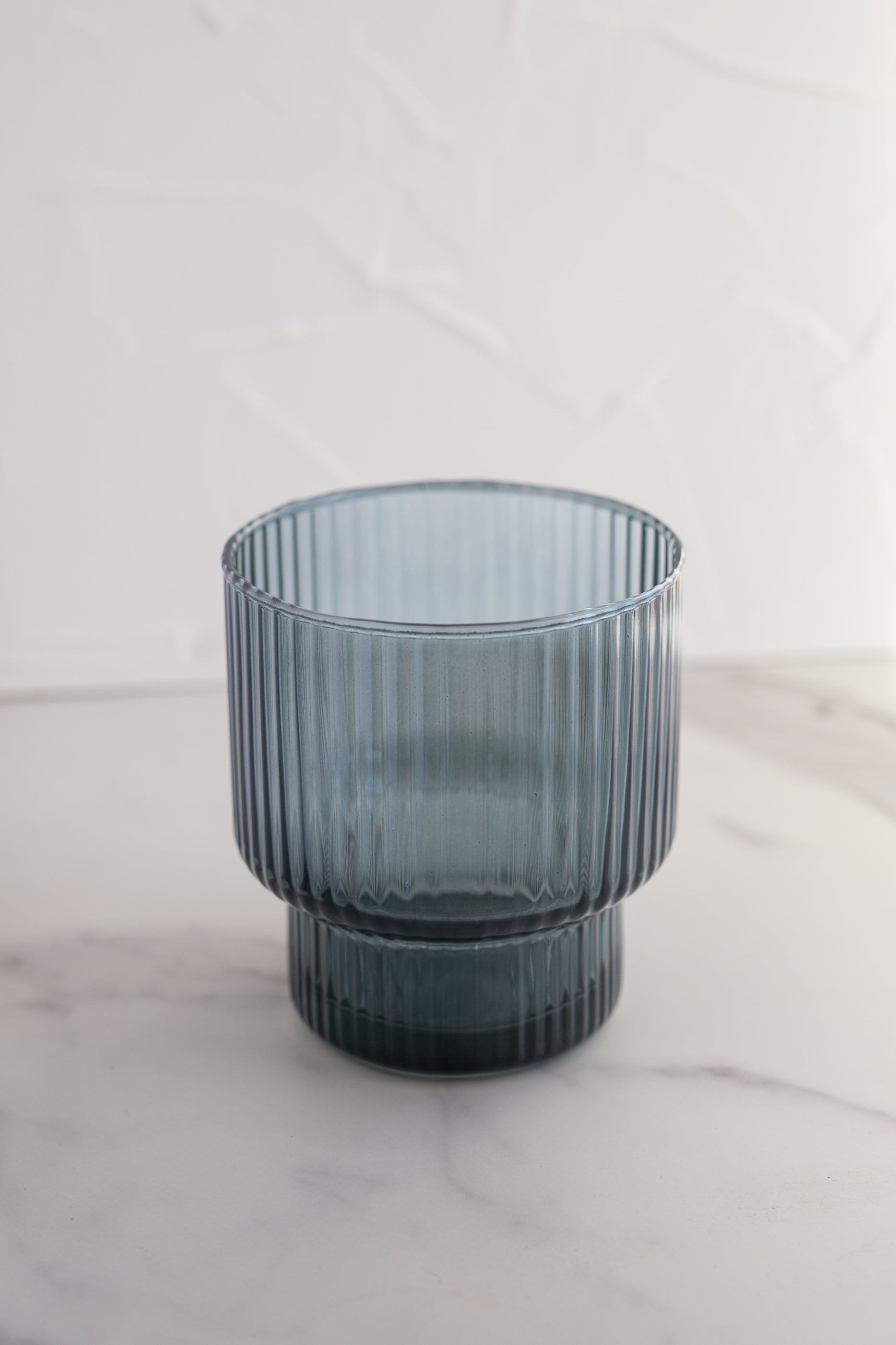 Blue Drinking Glass, Stackable, 8.5oz - Gather Goods Co.