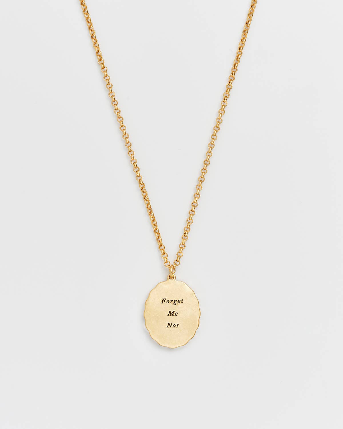 Forget Me Not Cameo Necklace - Gather Goods Co.