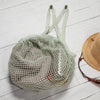 Reusable Net Shopping Bag in Aloe Green