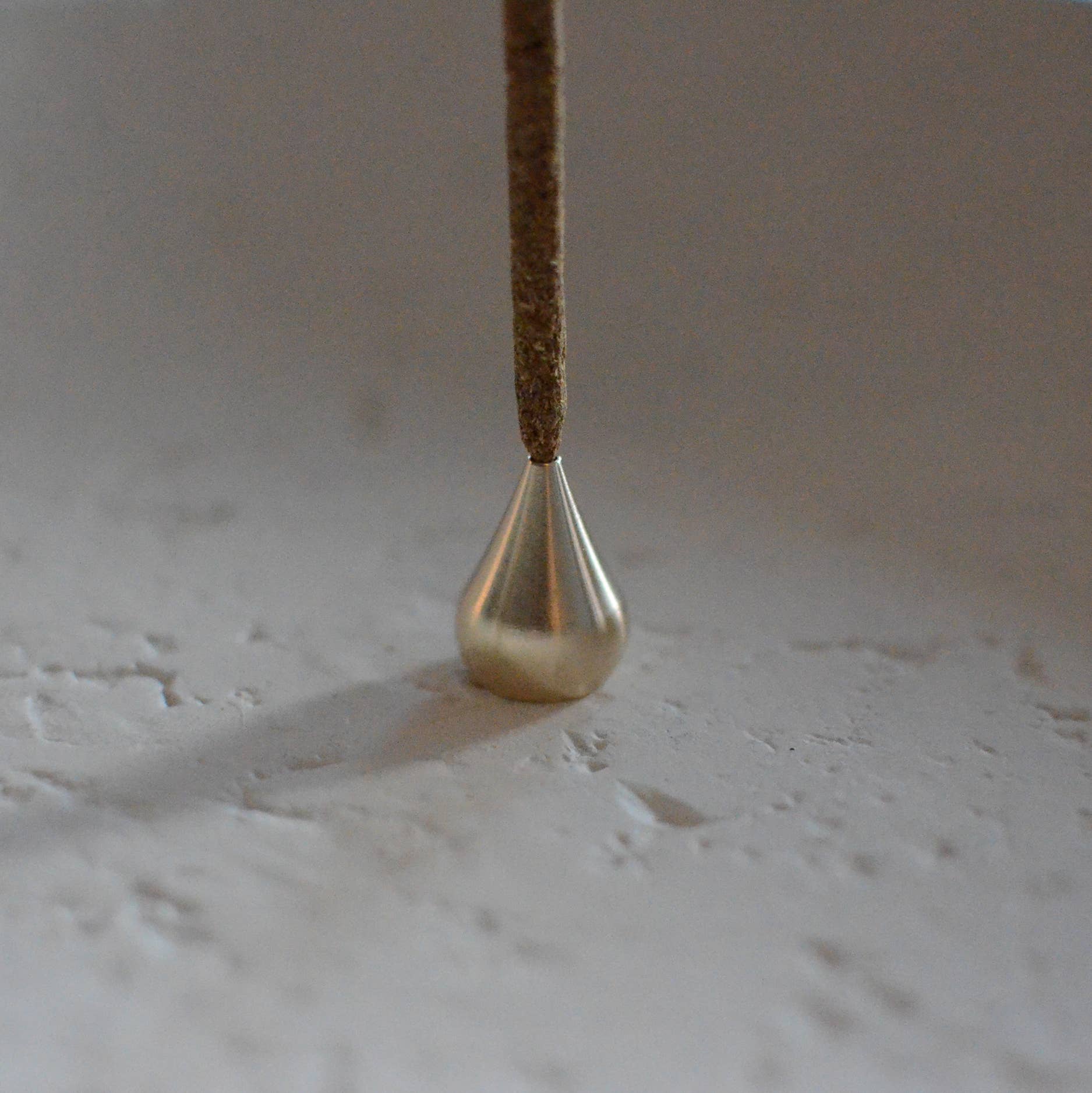 Tall Waterdrop Brass Incense Holder - Gather Goods Co.
