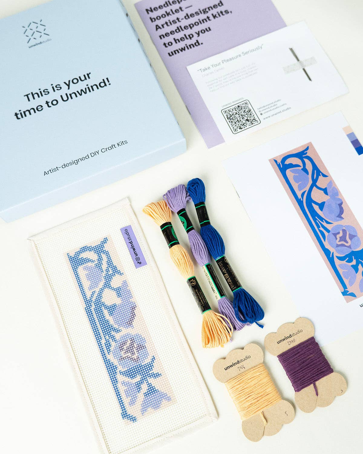 Bluebell Bookmark Needlepoint Kit - Gather Goods Co.