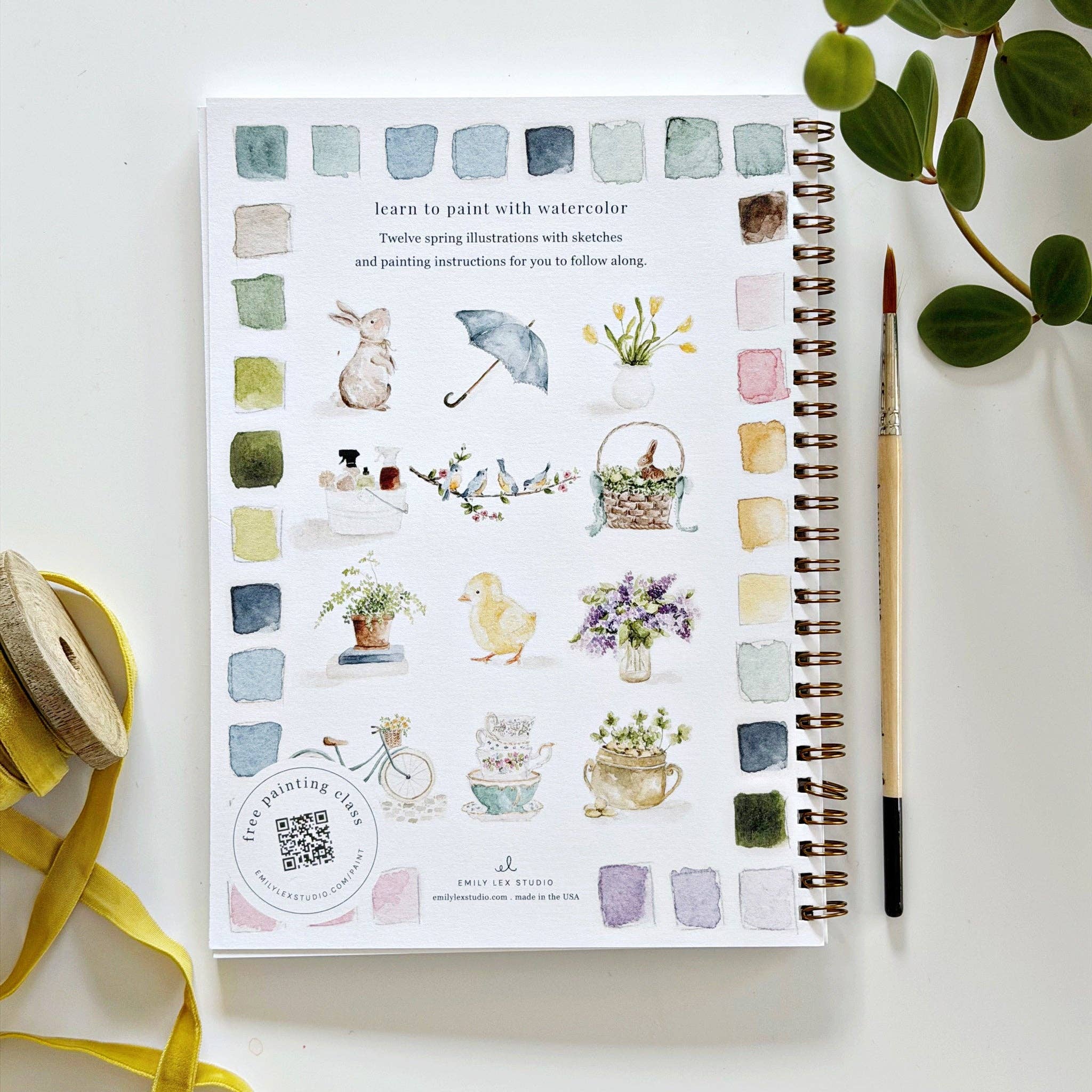 Spring watercolor workbook - Gather Goods Co.