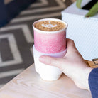 Bright Pink 16oz Ceramic Mug – (Includes Lid & Band) - Gather Goods Co.