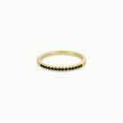 Gold Rings - Half Pave - Black CZ - Gather Goods Co.