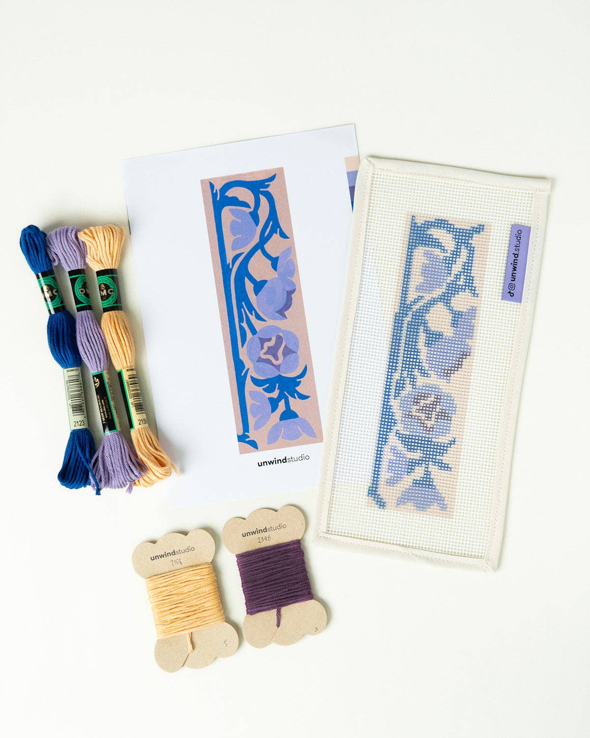 Bluebell Bookmark Needlepoint Kit - Gather Goods Co.