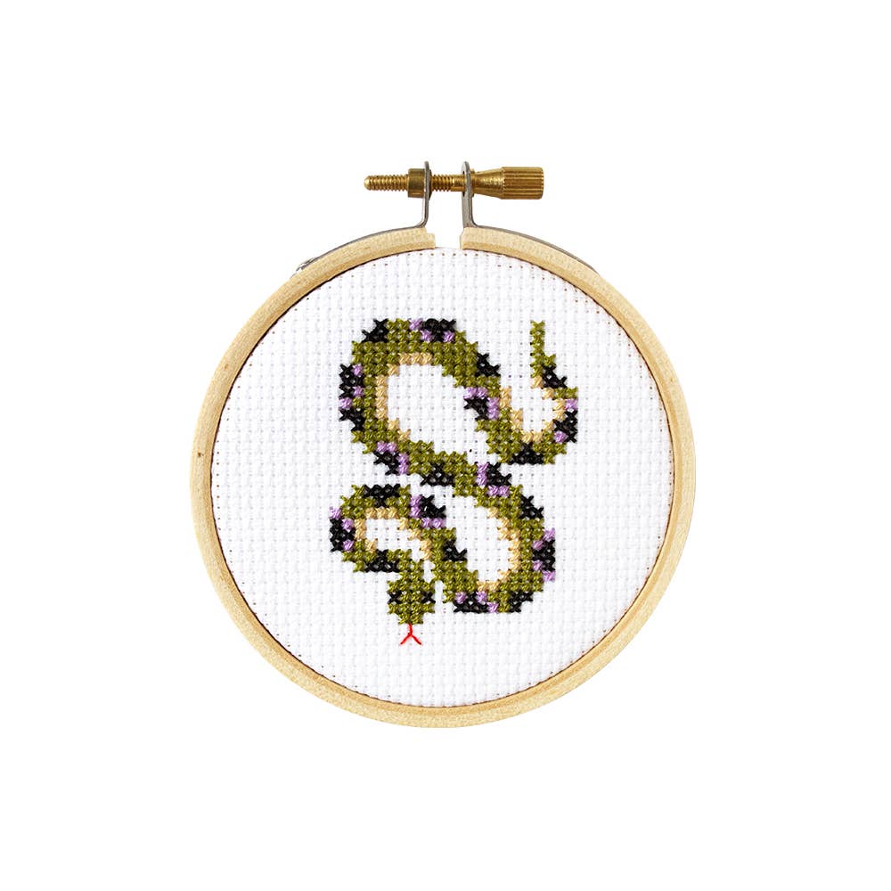 Snake DIY Mini Cross Stitch Kit - Gather Goods Co.