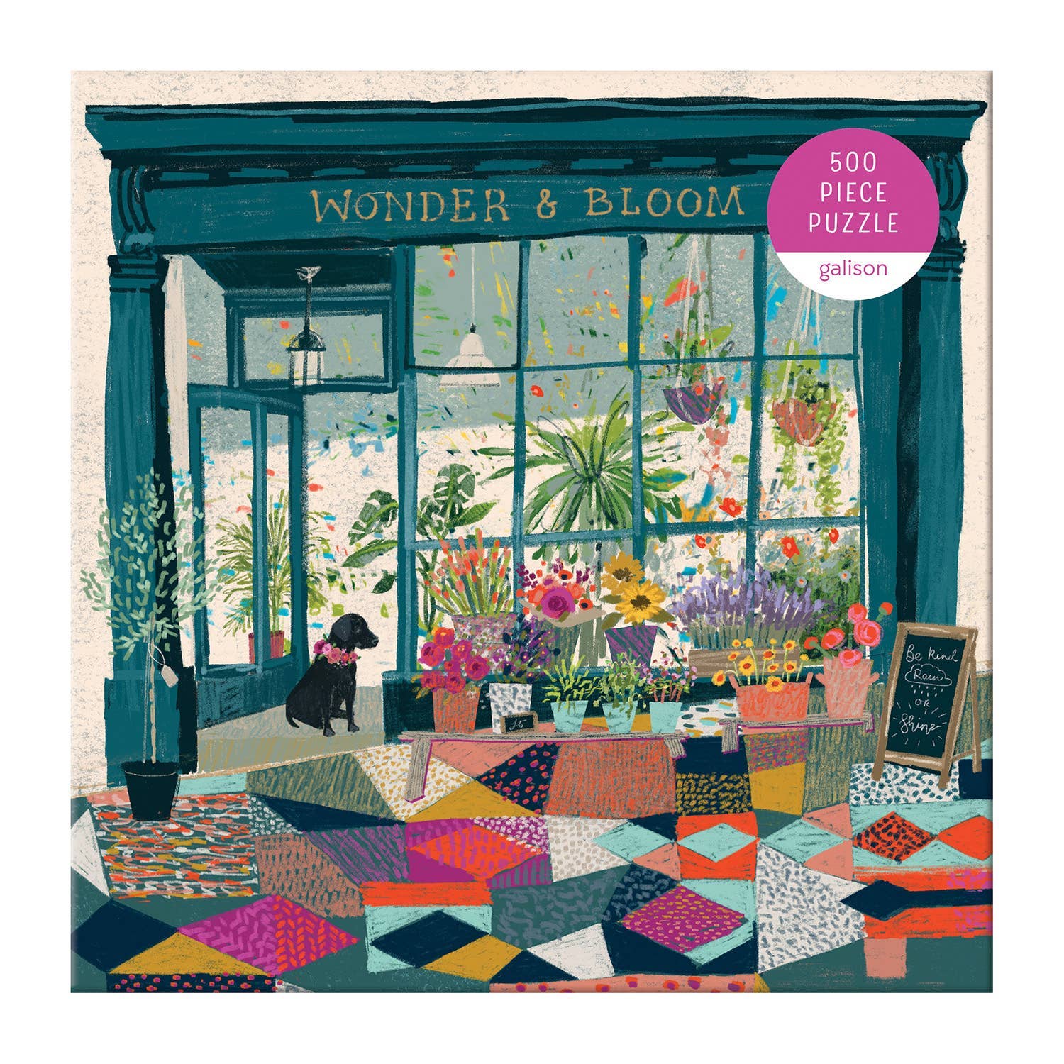 500 Piece Puzzle, Plant Shop Illustration, Wonder & Bloom - Gather Goods Co.