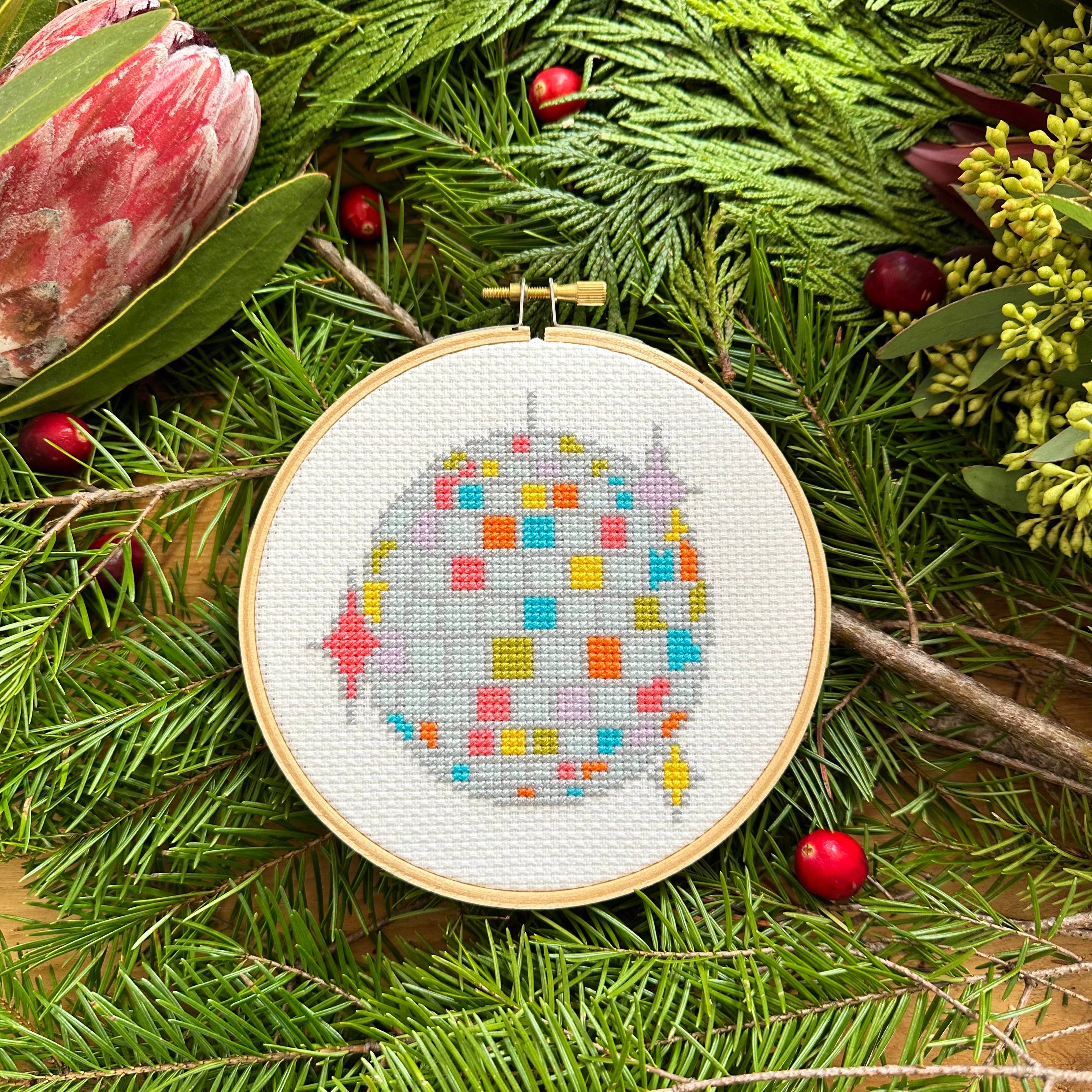 Disco Ball Cross Stitch Kit - Gather Goods Co.
