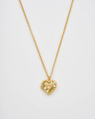 Gaia Lily Heart Locket Necklace - Gather Goods Co.