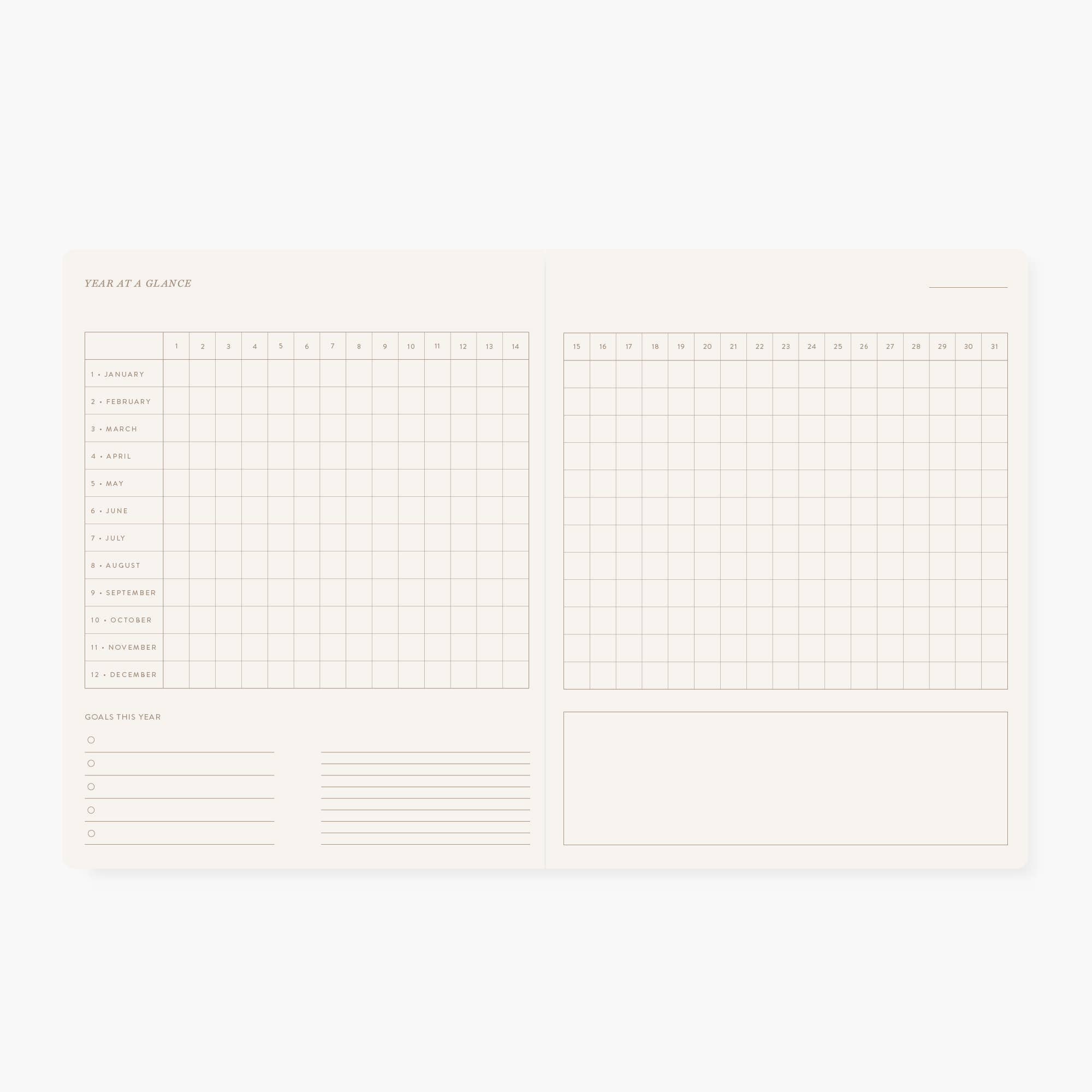 BLUE FLORAL | UNDATED MONTHLY PLANNER - Gather Goods Co.