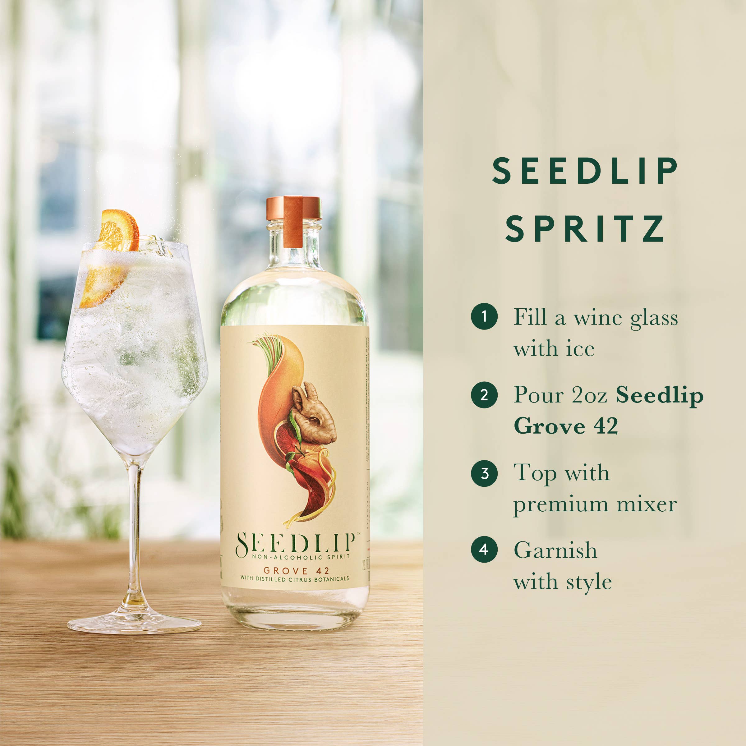 Seedlip Grove 42 ノンアルコール 700ml Non-Alcoholic Drink Spirit, Seedlip Grove 42, Citrus - Gather
