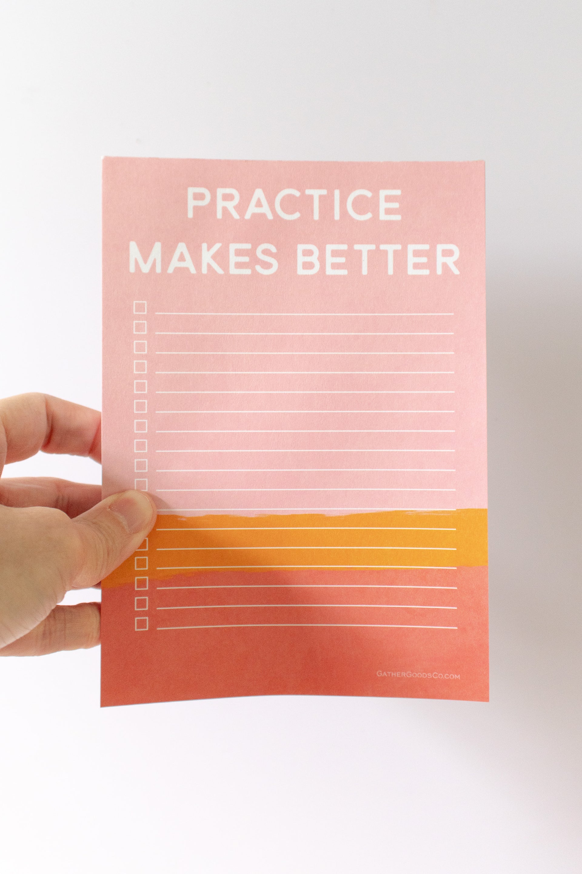 To Do List Notepad, Practice Makes Better - Gather Goods Co.
