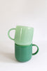 Retro Jade Glass Mug, Dark Green