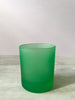 Frosted Green Glass Drinking Glass