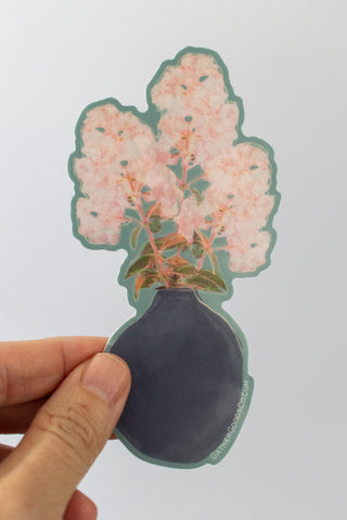 Hydrangeas In A Vase Sticker