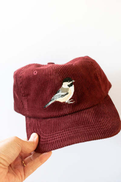 Dakota Embroidered Bird Wool Hat with Draped Chain - Made in France chickadee_hat_2_1200x600_crop_  main image 2