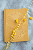 Gold Suede Journal with Radiant Sun Design - Gather Goods Co.