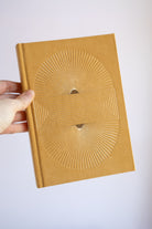 Gold Suede Journal with Radiant Sun Design - Gather Goods Co.
