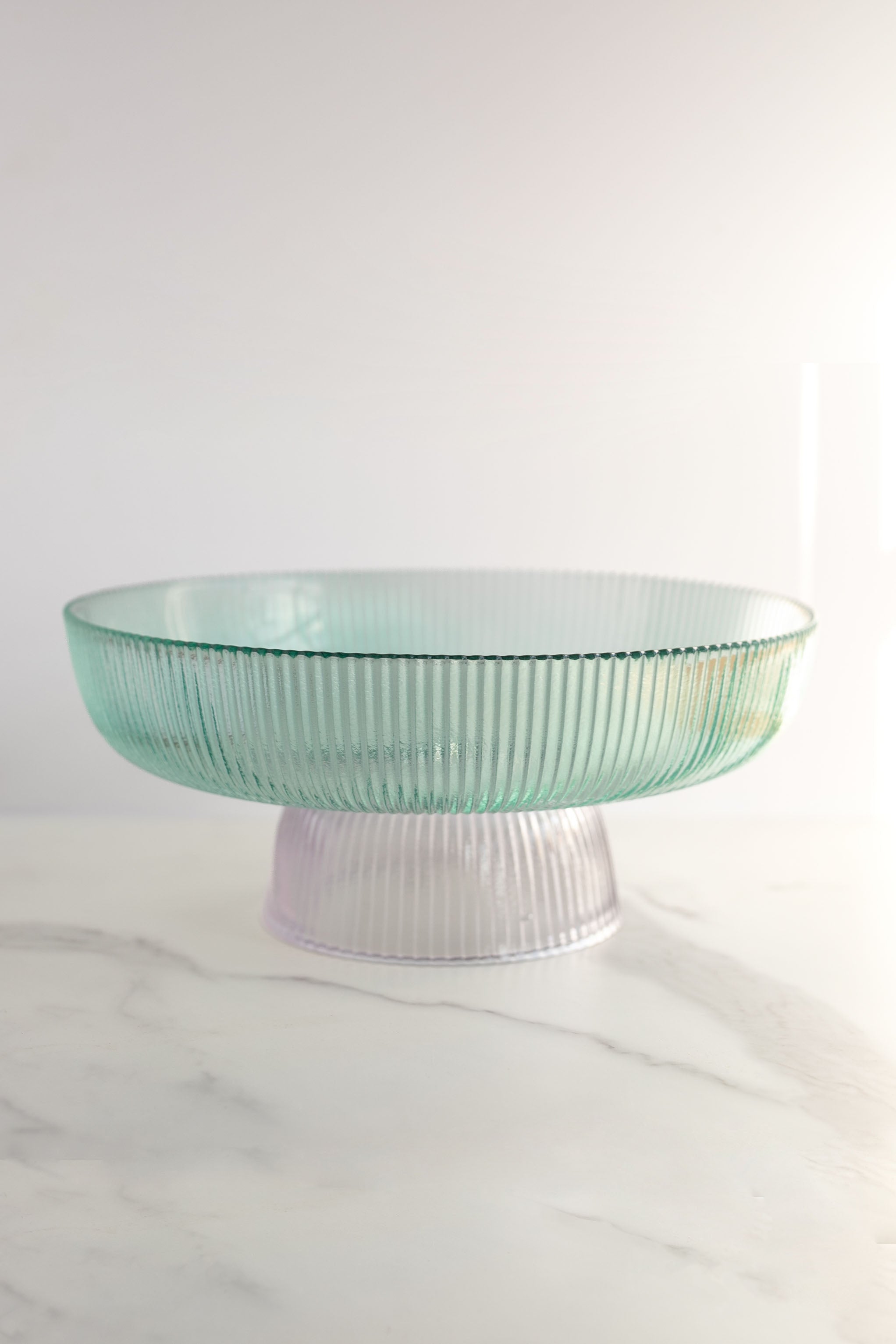 Green and Purple Glass Serving Bowl, 10 - Gather Goods Co.