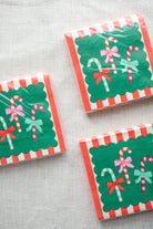 Holiday Christmas Cocktail Napkins | Candy Cane Stripe - Gather Goods Co.