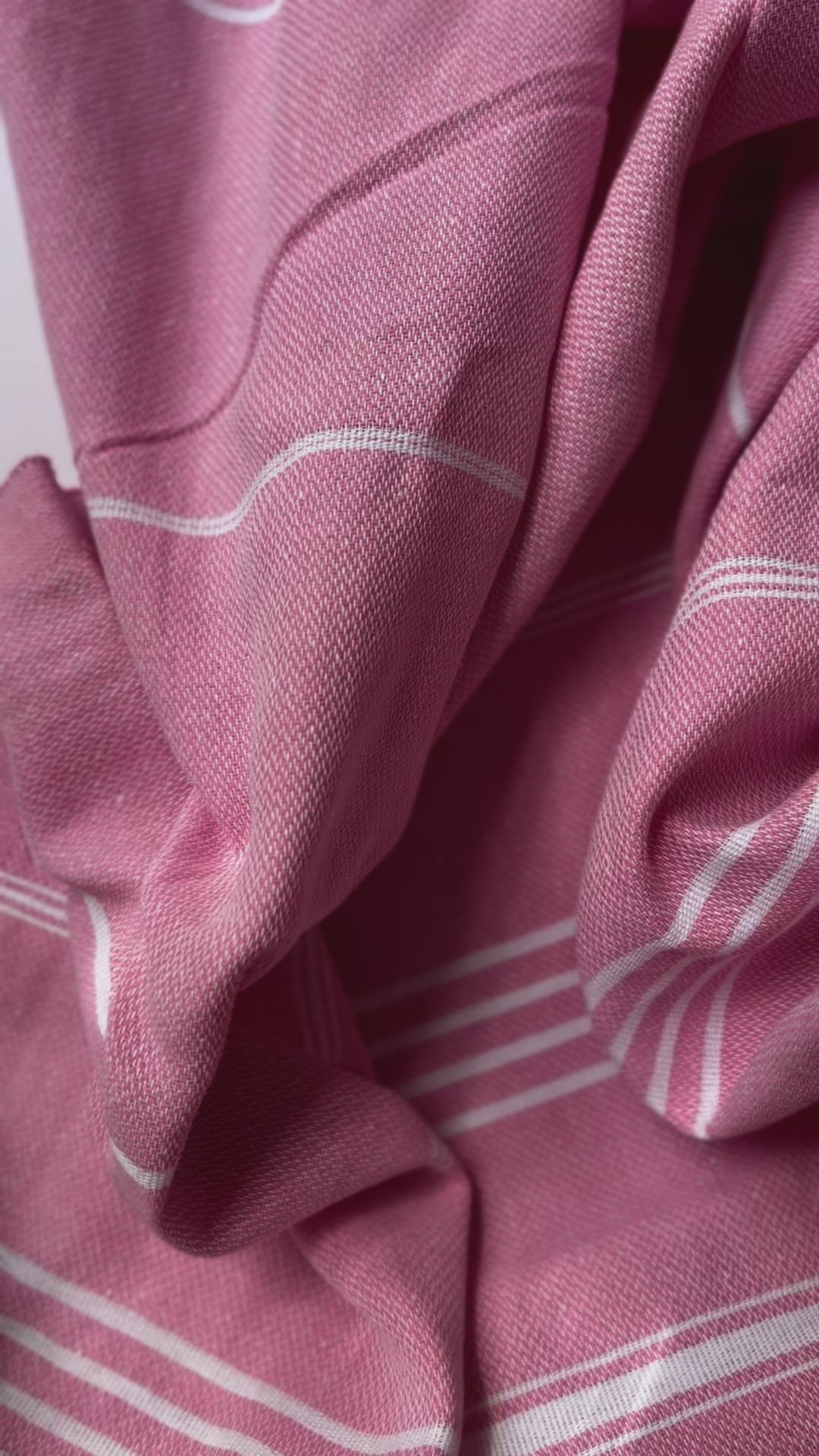 Pink and White Striped Towel and Picnic Blanket - Gather Goods Co.