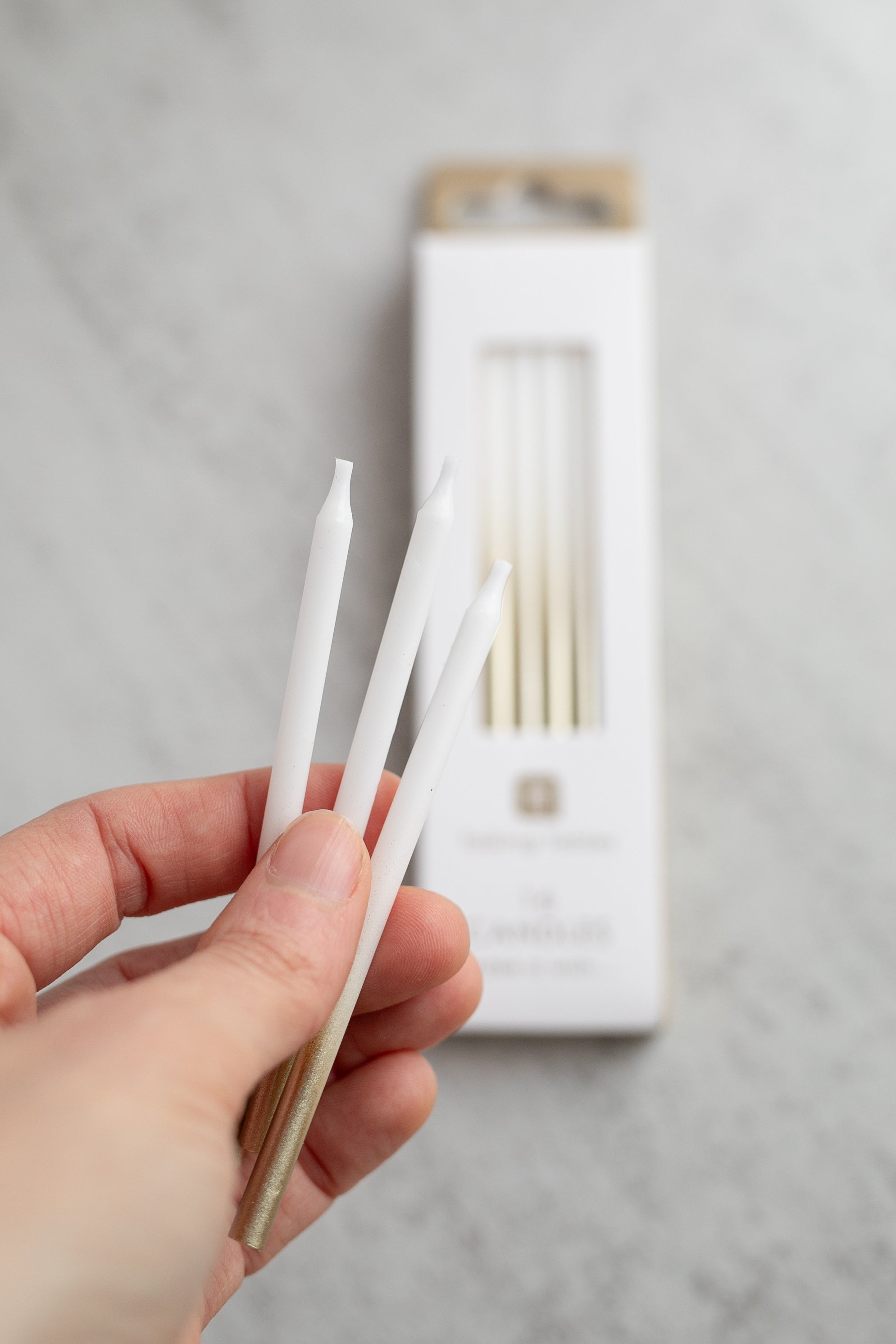 White & Gold Candles - 16 Pack - Gather Goods Co.