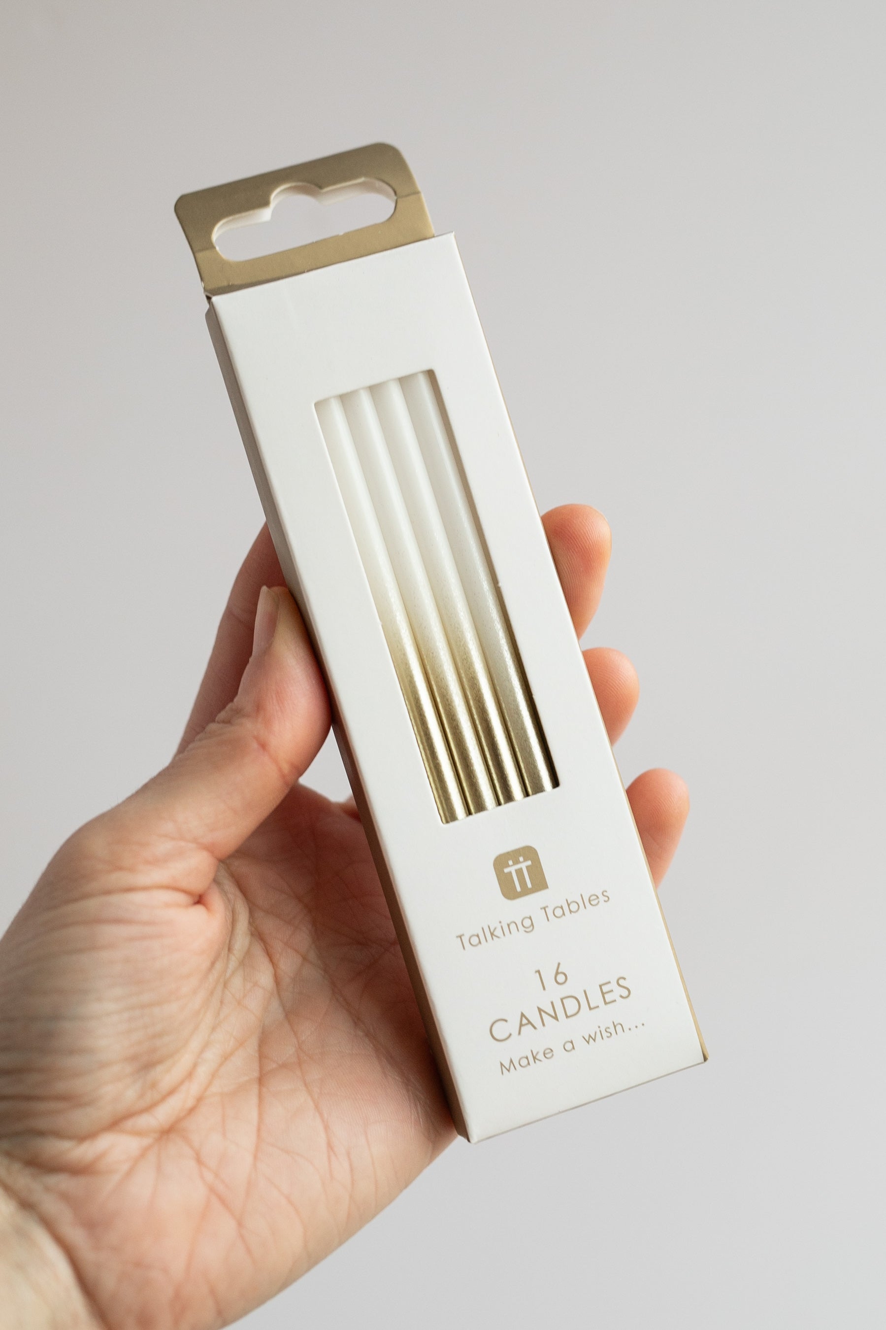 White & Gold Candles - 16 Pack - Gather Goods Co.