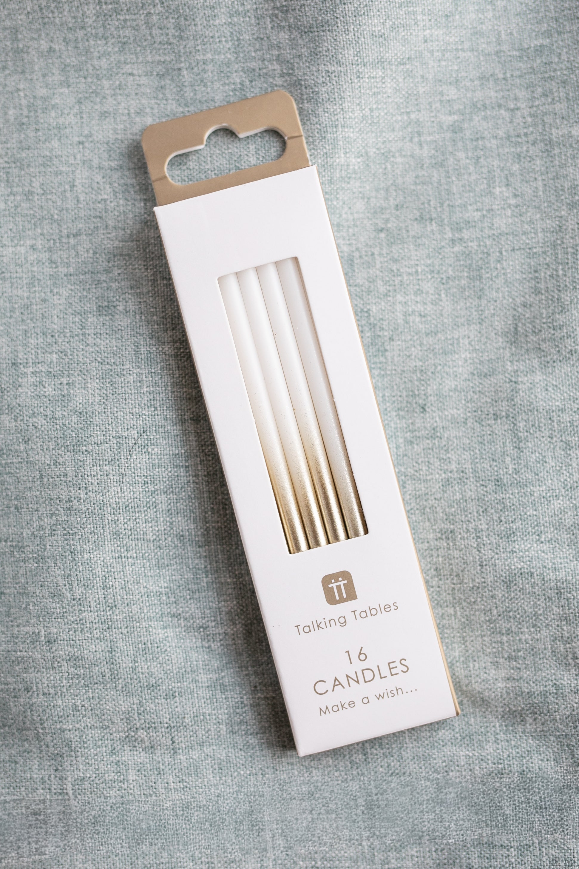 White & Gold Candles - 16 Pack - Gather Goods Co.