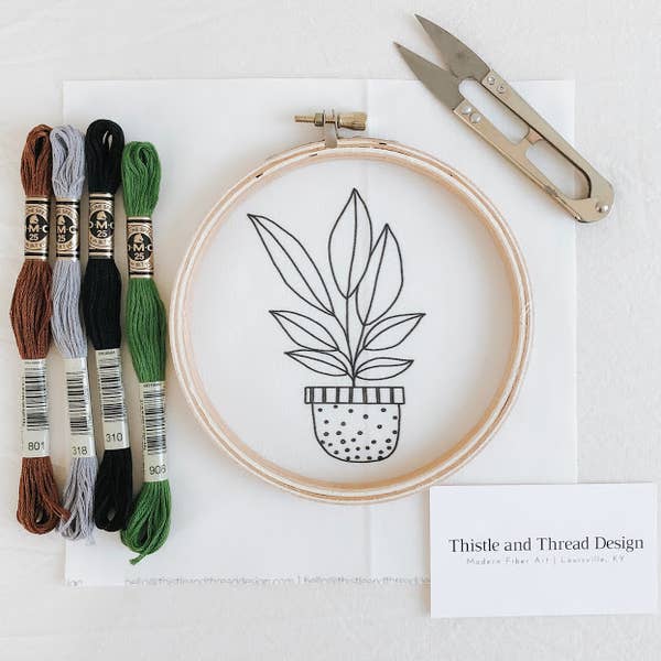 House Plants Mini Embroidery Kit