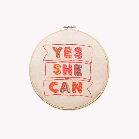 Yes She Can, Embroidery Kit