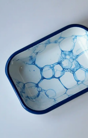 Blue Bubbles Enamel Mini Tray