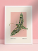 Pink & Green French Vintage Moth Poster