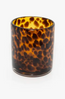 Brown Tortoise Shell Spotted Drinking Glass - Artisanal, Hand-Blown ...