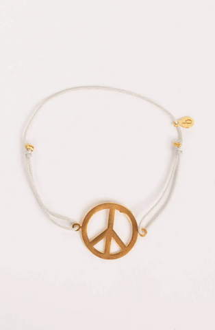 Gold & Gray Peace Bracelet